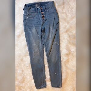 Girls Justice High Rise Jeggings Jeans 12 Distressed